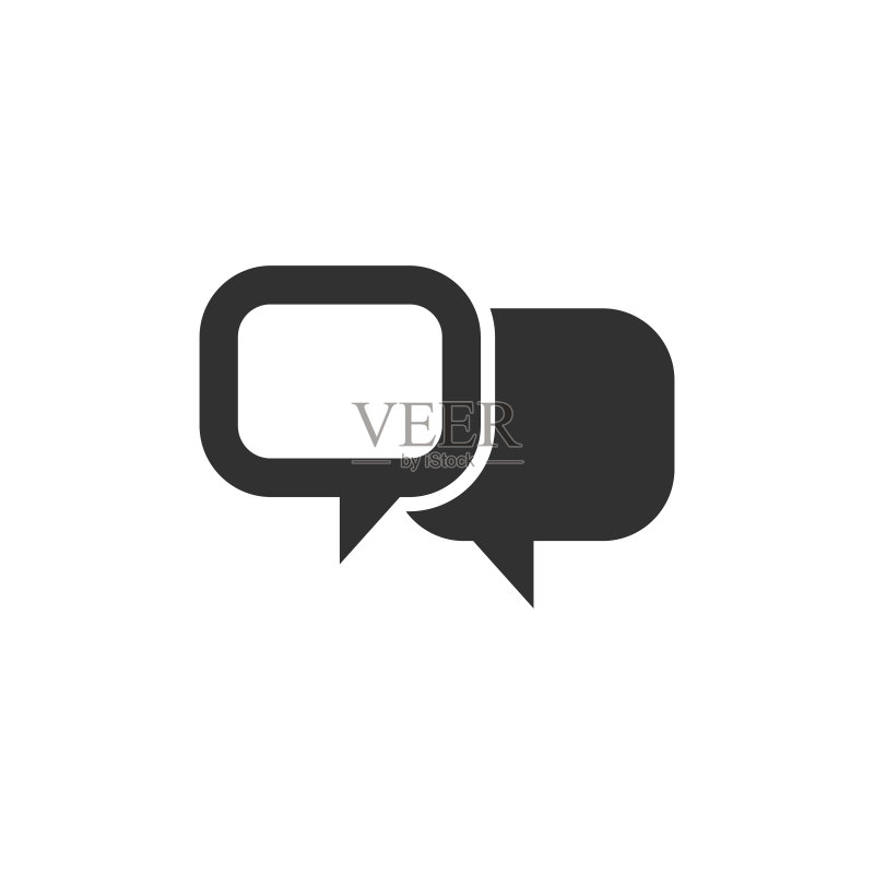 网页应用程序对话气泡图标矢量图图标素材