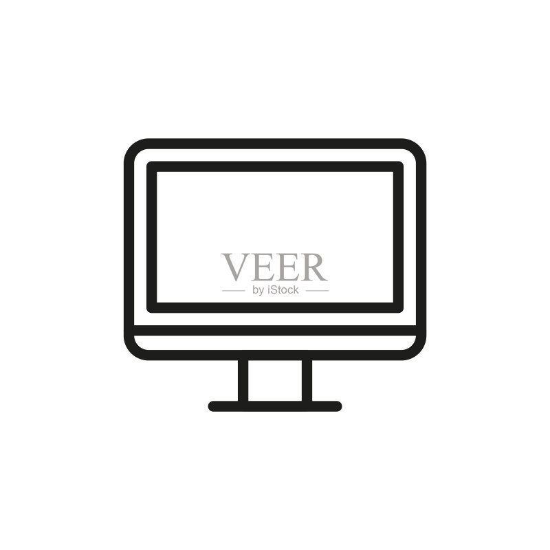 简约电脑线条图标图标素材