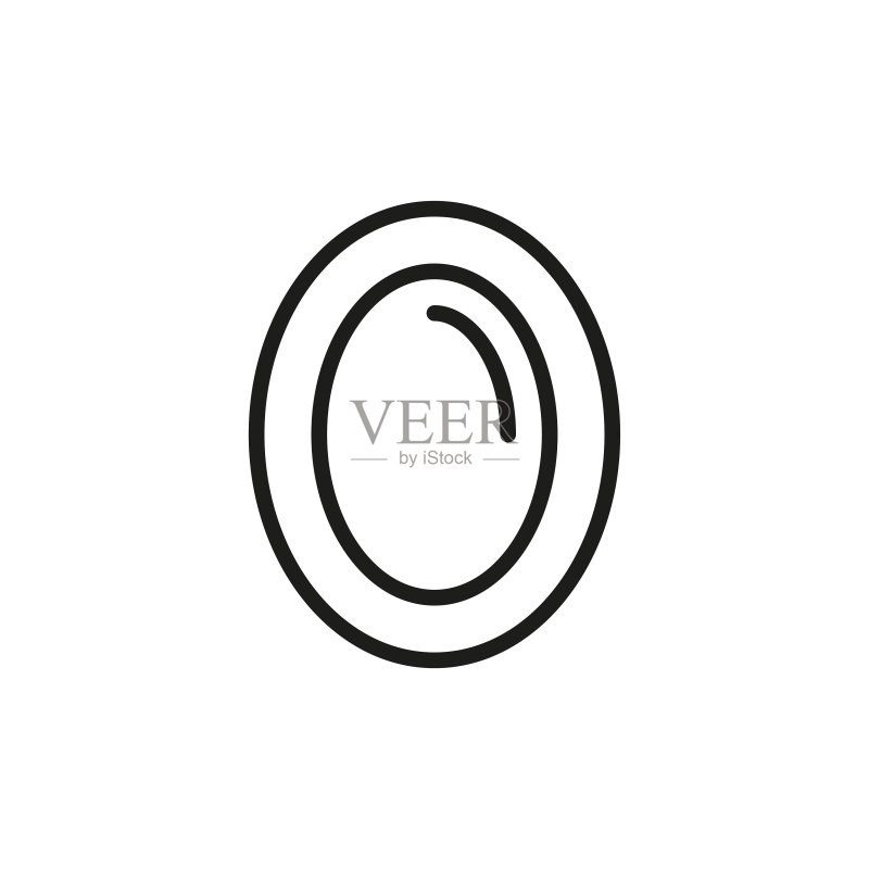 简约镜子线性图标图标素材