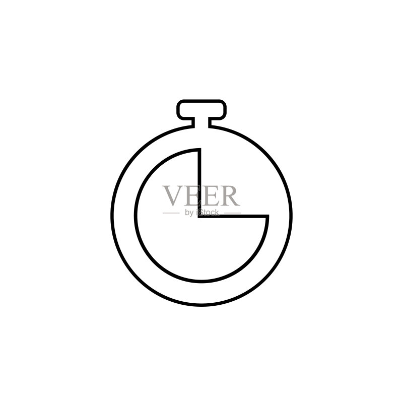 时间线图标：时钟图标矢量插画图标素材