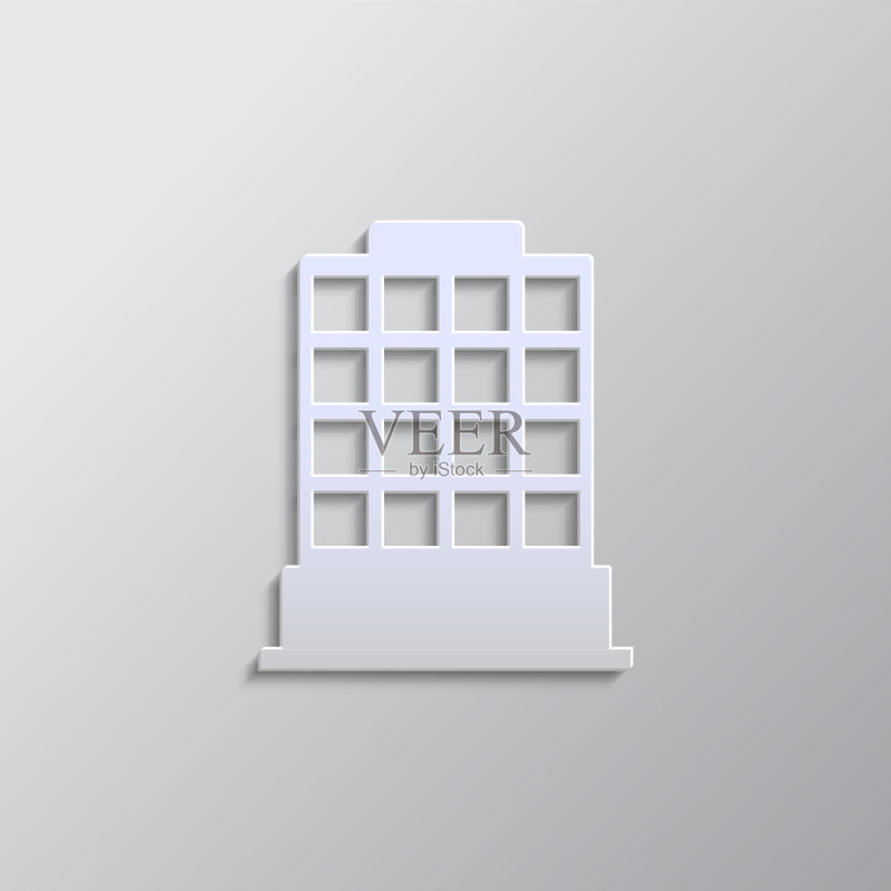 纸质风格建筑图标矢量素材图标素材