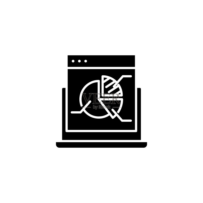 营销报告黑色图标概念图标素材