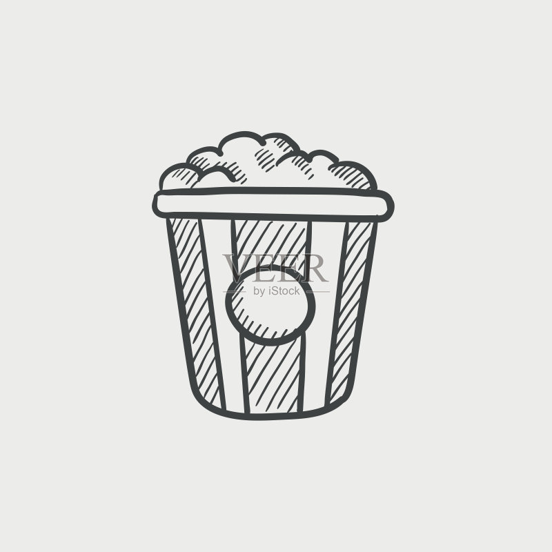 爆米花素描图标图标素材
