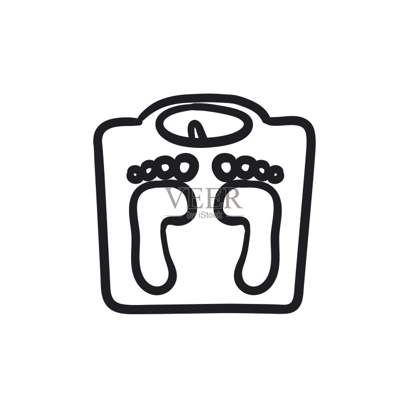 体重秤素描图标图标素材