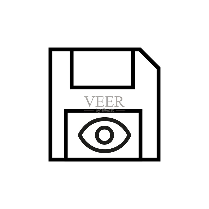 软盘线条图标图标素材