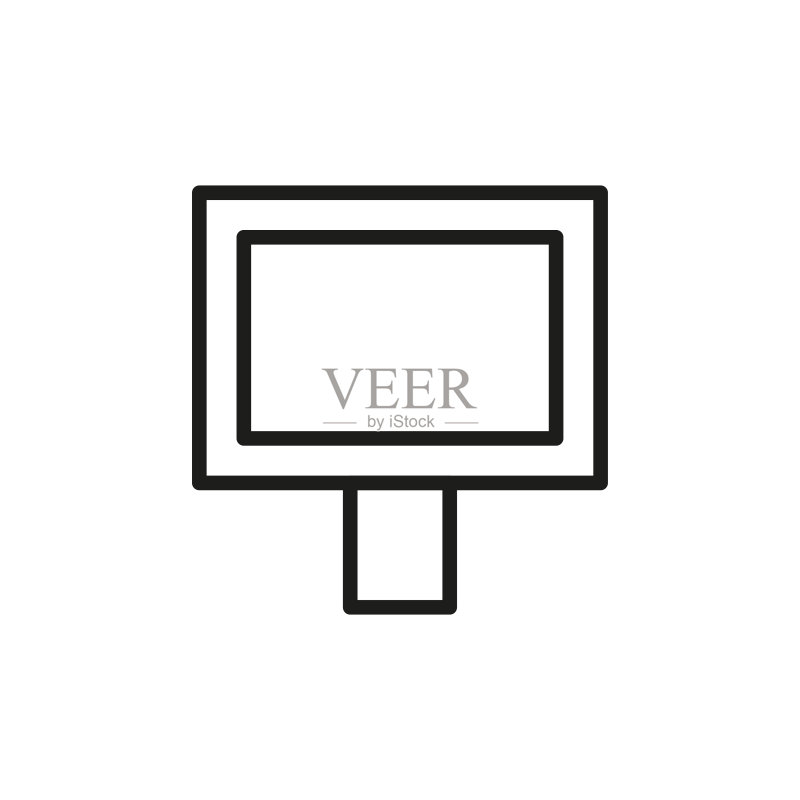 简约广告牌线条图标图标素材