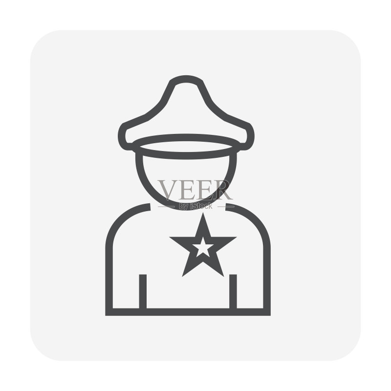 黑色警察图标图标素材