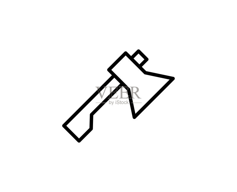 斧头线条图标图标素材