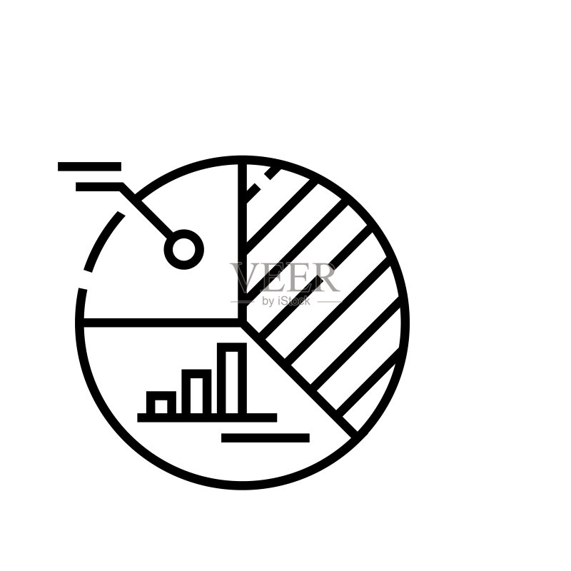 工作分工线图标，概念符号，轮廓矢量图，线性符号图标素材