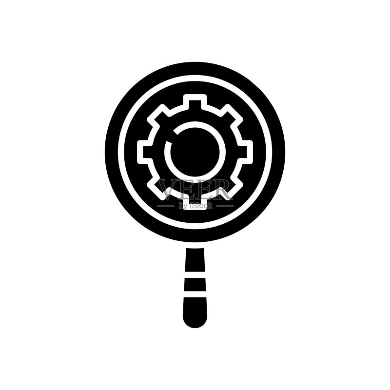 黑色设置属性图标：概念矢量扁平符号图标素材