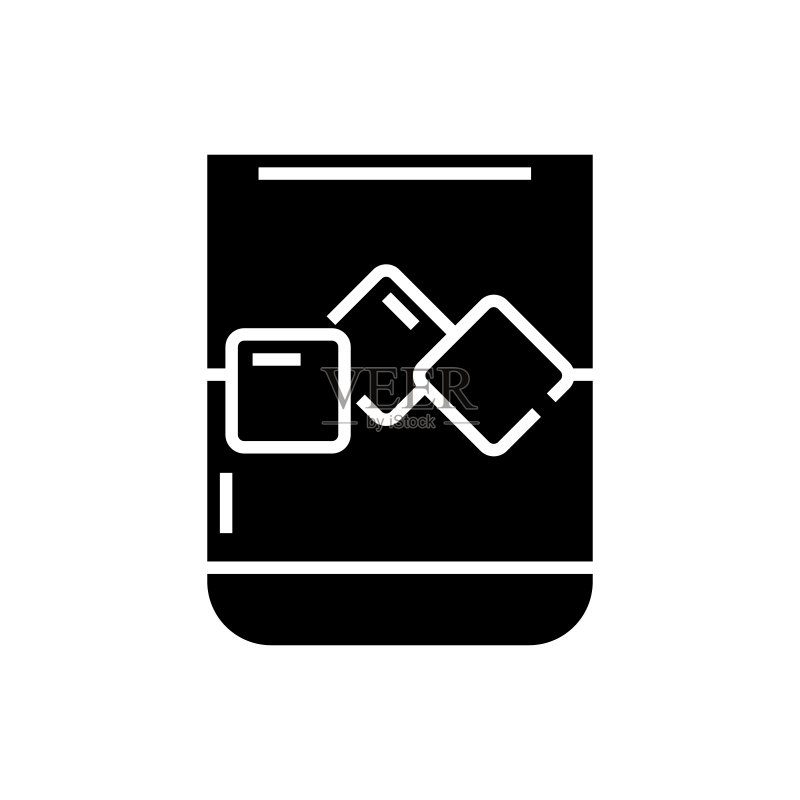 黑色水杯图标图标素材
