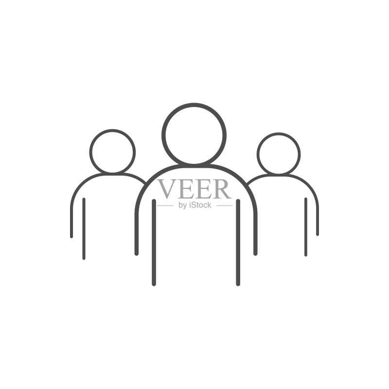 人群图标：聚会，矢量EPS 10图标素材