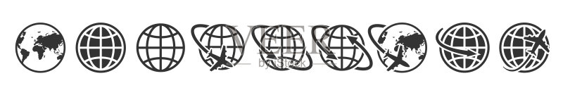 地球图标矢量图图标素材