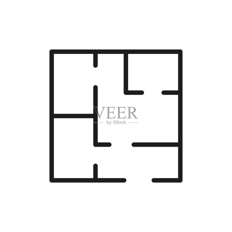 蓝图线条图标合集图标素材
