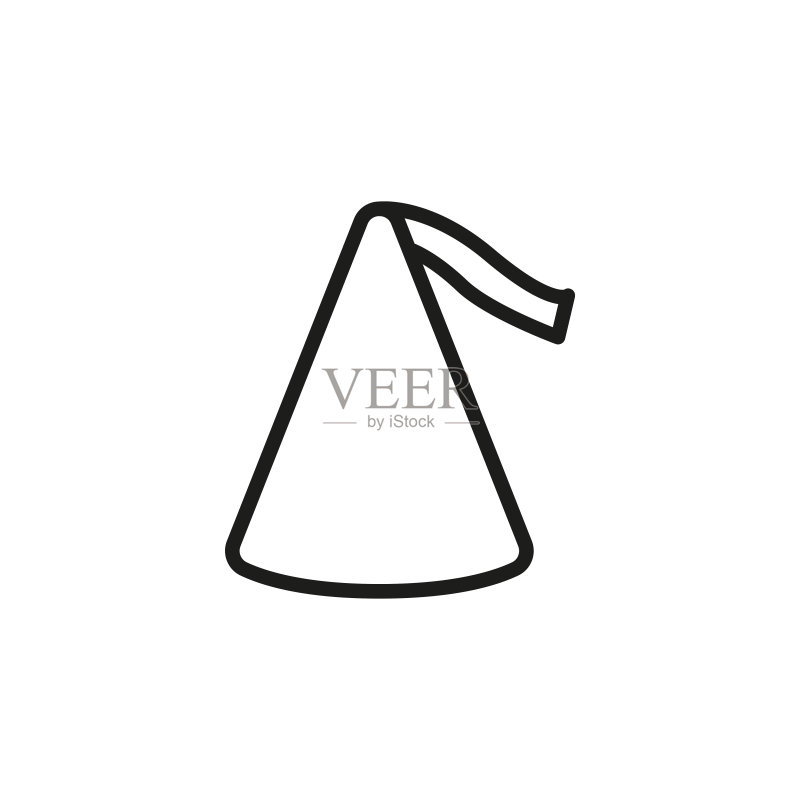简约派对帽线条图标图标素材