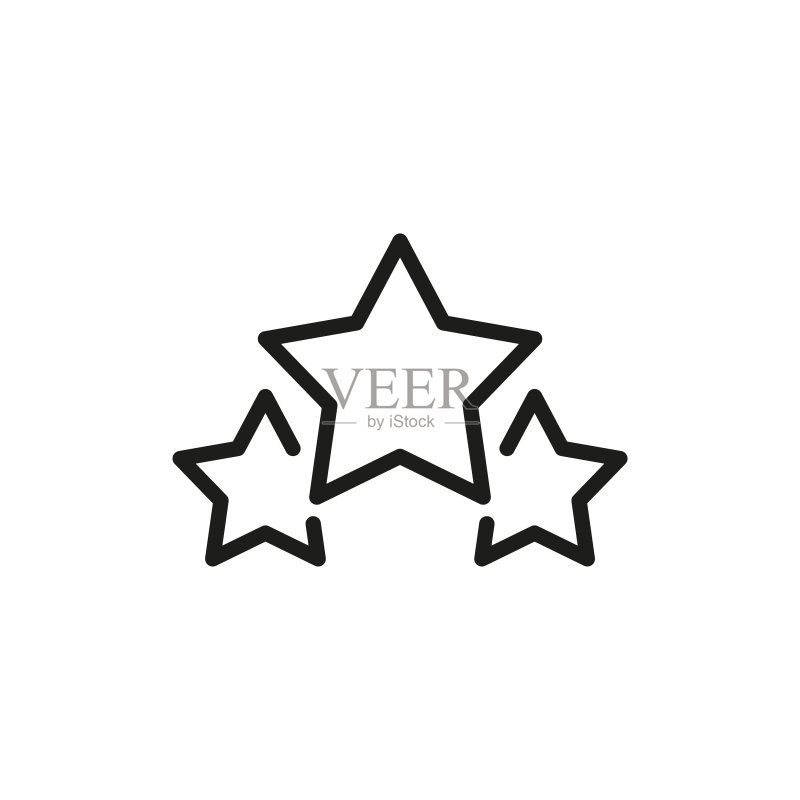 简易星形线条图标图标素材