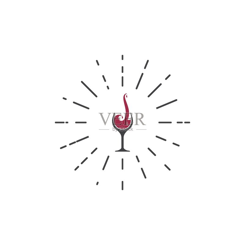 葡萄酒logo图标矢量图设计图标素材