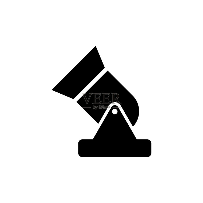 白色堤坝上的聚光灯图标logo图标素材