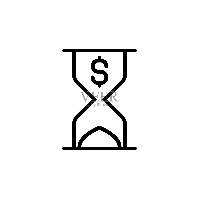 时间就是金钱线性图标图标素材