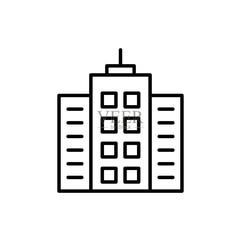 建筑物矢量图标图标素材