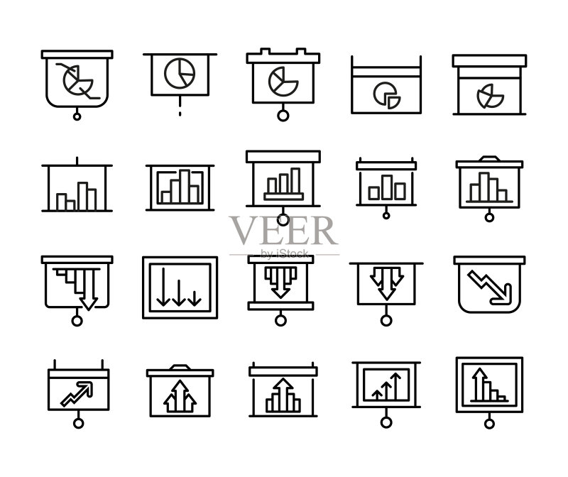 分析学矢量线条图标合集图标素材