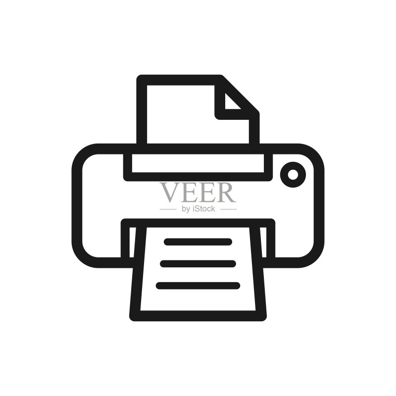 潮流扁平风格打印机图标矢量素材图标素材