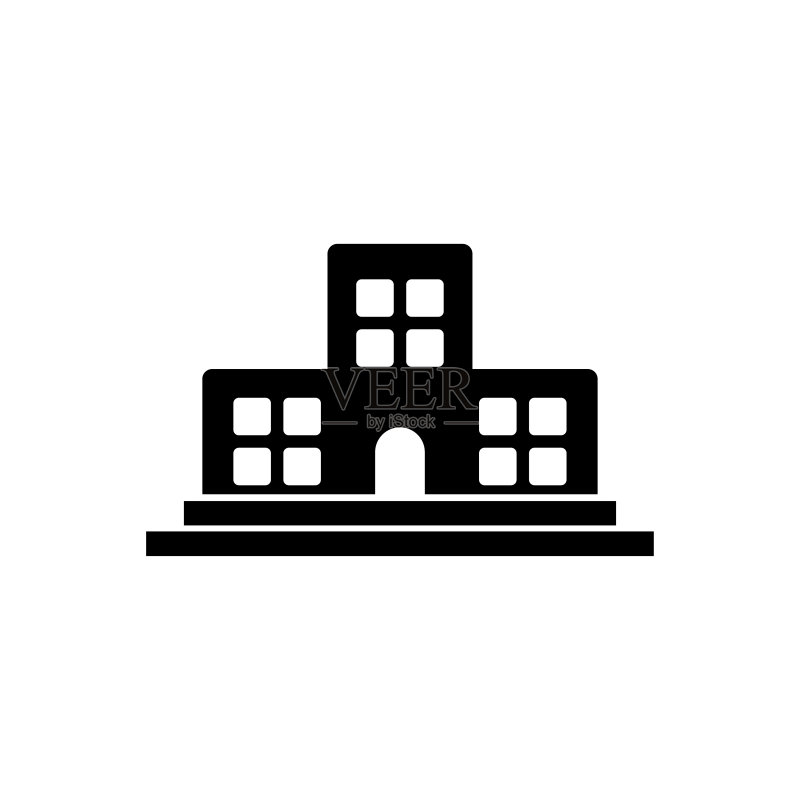 大学图标扁平矢量模板设计图标素材