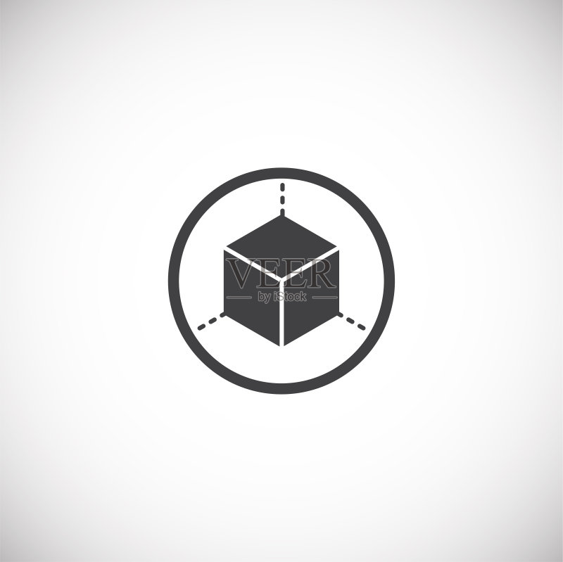 用于图形和网页设计的背景上的几何相关图标。用于Web或移动应用程序的创意插画概念符号。图标素材