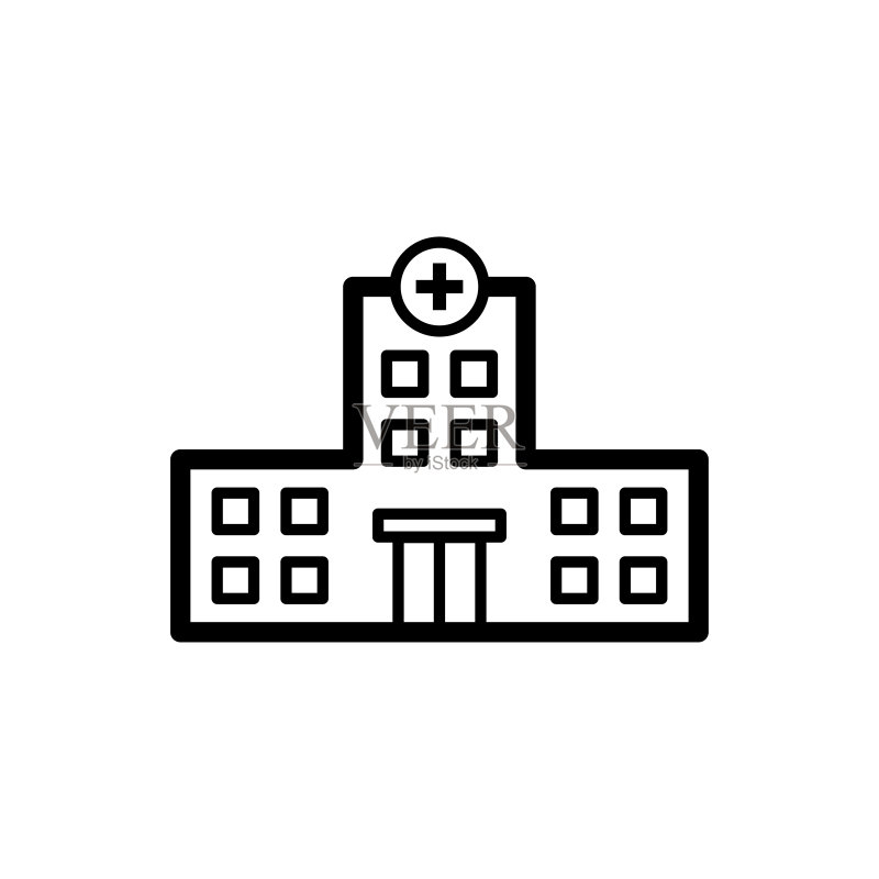 流行的医院图标矢量设计图标素材