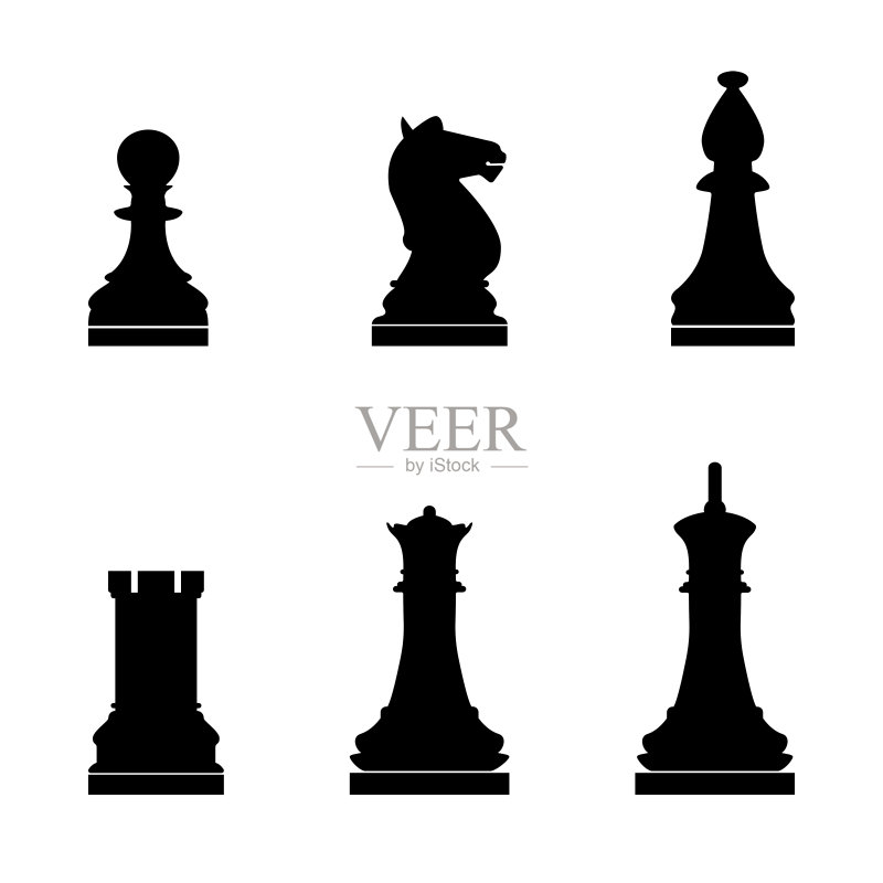黑色棋子图标图标素材