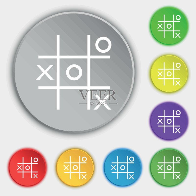井字棋游戏矢量图标符号图标素材