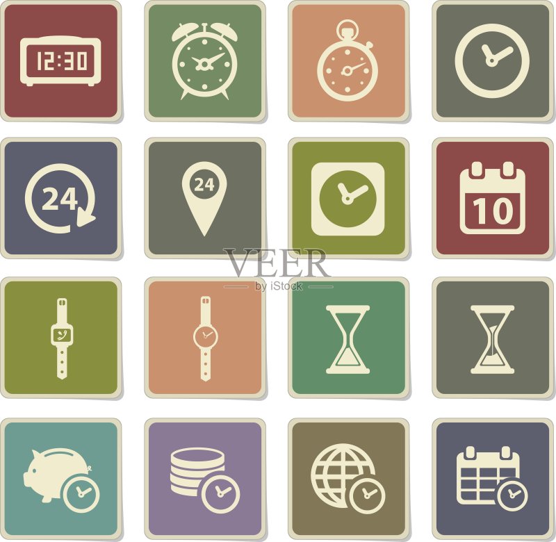 简约时间图标图标素材