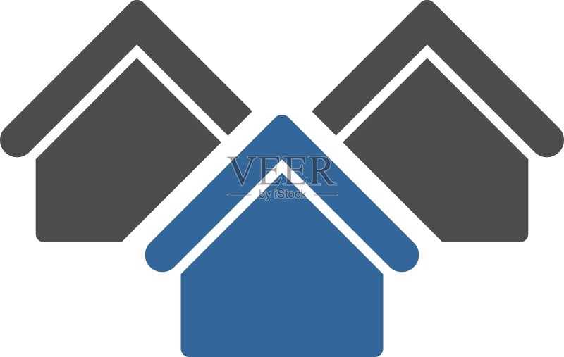 来自商业双色套装的房地产图标图标素材