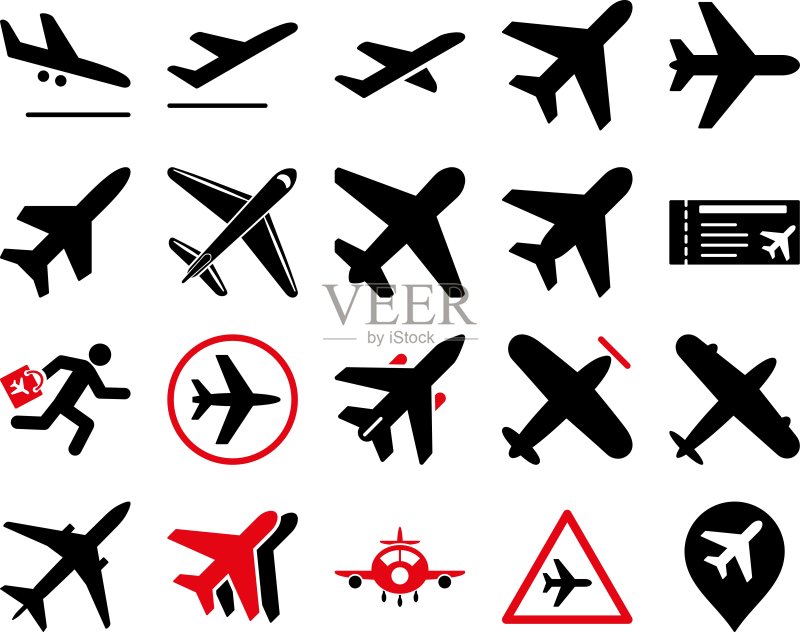 航空图标设置图标素材