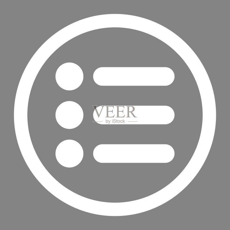 扁平白色圆形矢量图标图标素材