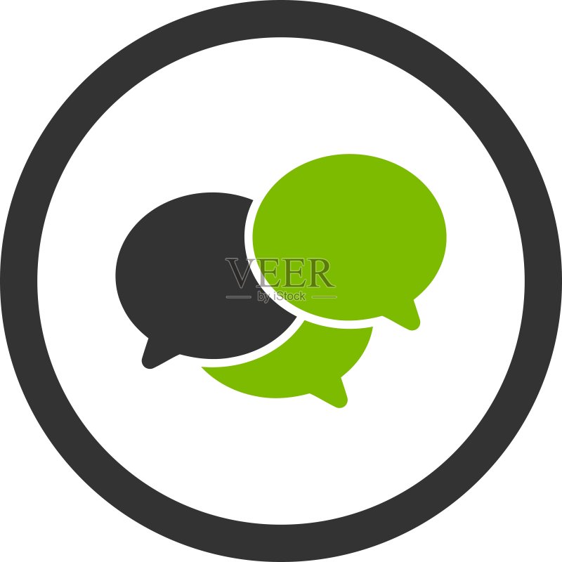 扁平绿色网络研讨会矢量图标图标素材