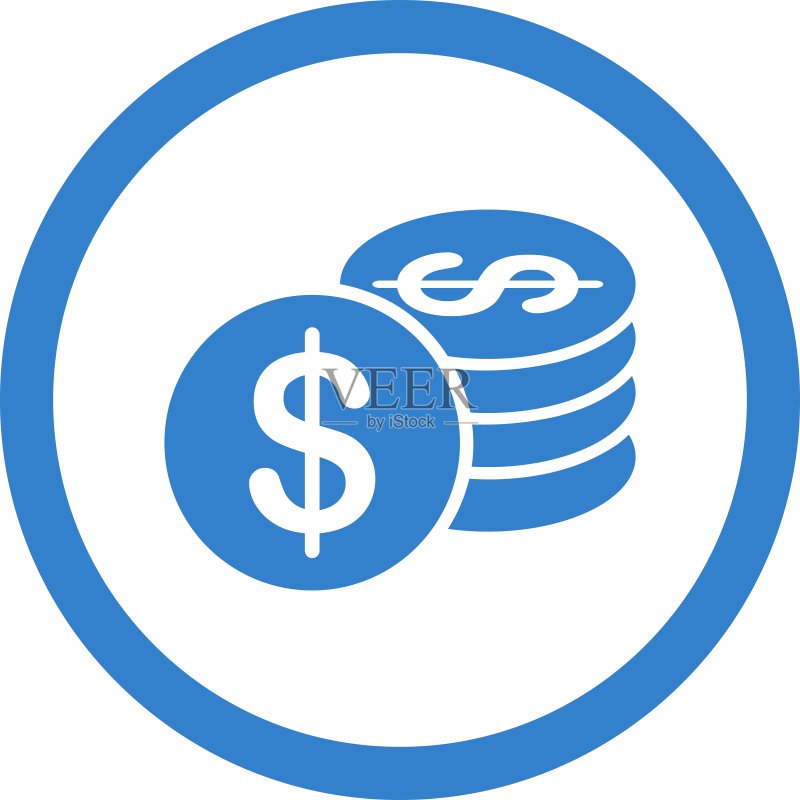 美元硬币图标图标素材