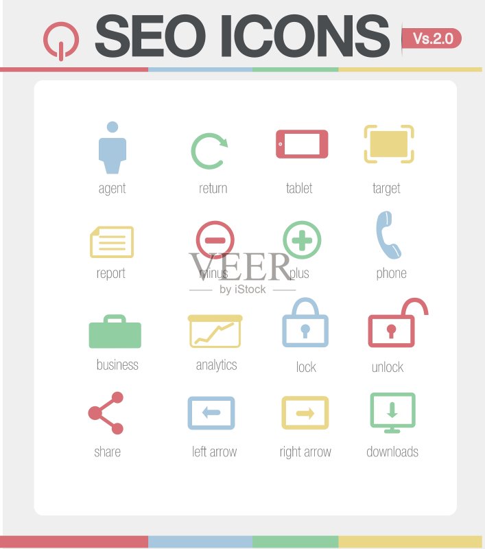 类似谷歌SEO图标集1之2图标素材