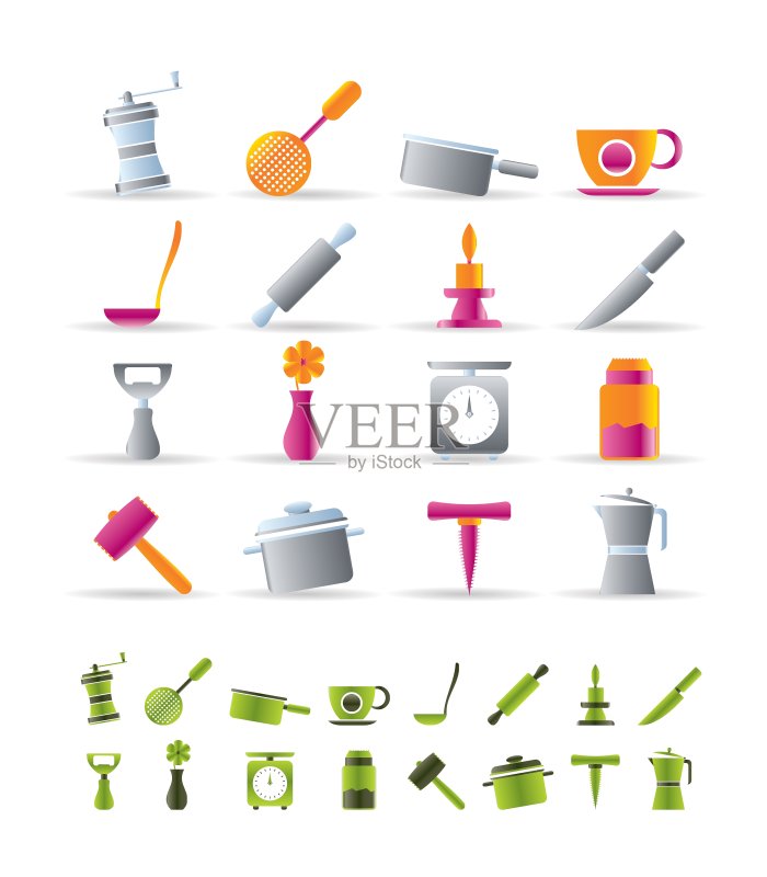 厨房和家用工具图标图标素材