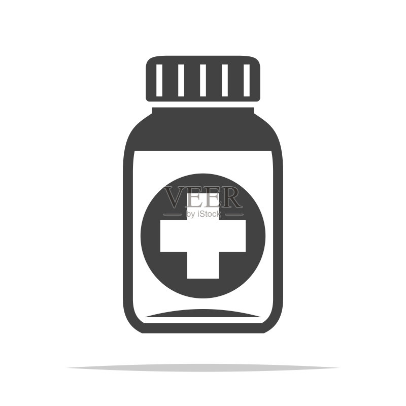 药物瓶图标矢量分离图标素材