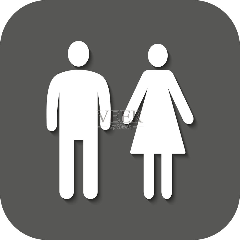 男人和女人家庭符号扁平图标图标素材
