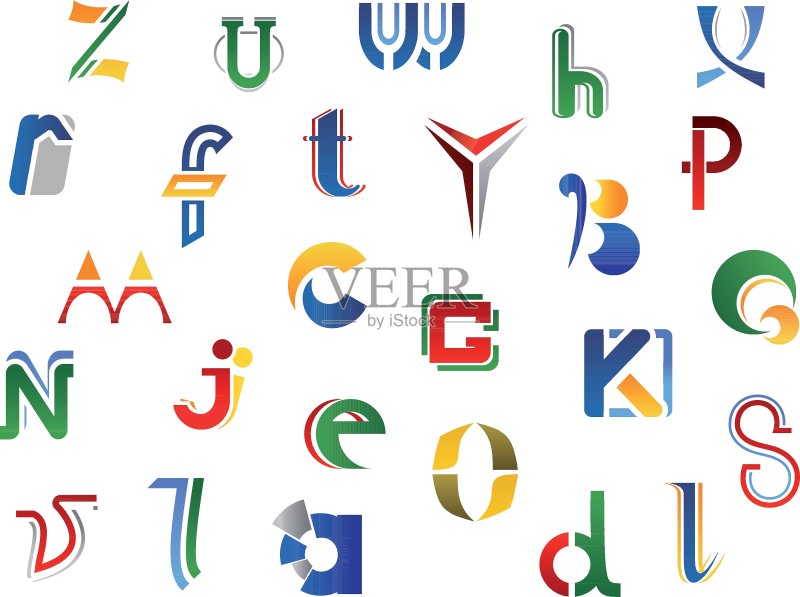 全套字母和图标图标素材