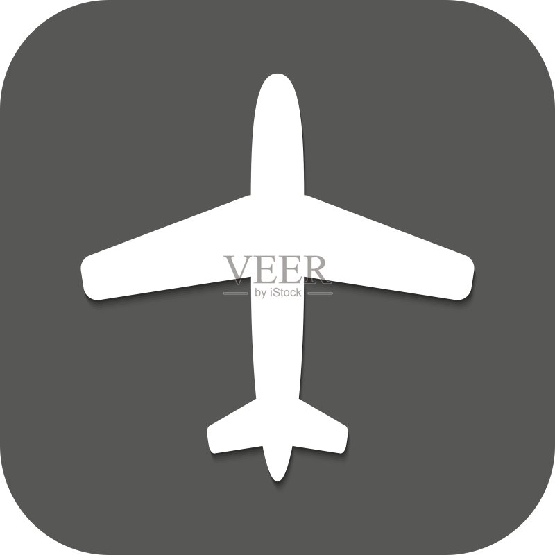 飞机图标，旅行标志图标素材