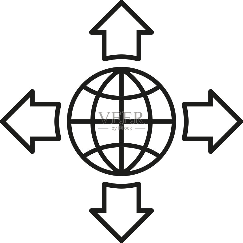 导航定位图标（扁平风格）图标素材