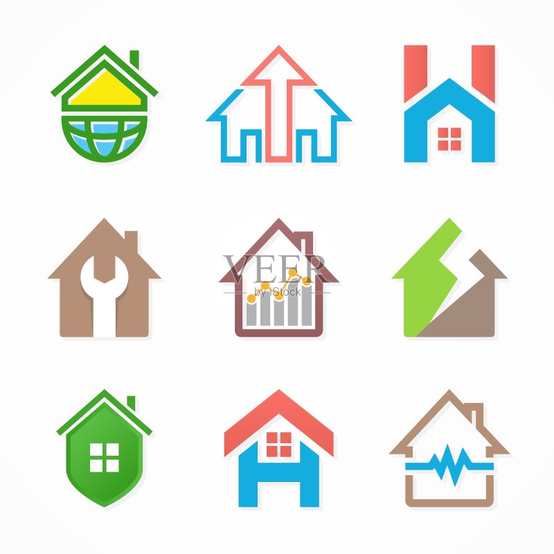 房屋logo设计模板图标素材