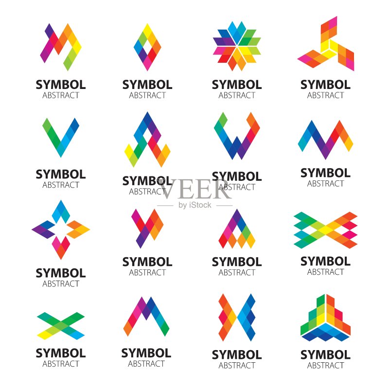 抽象模块logo合集图标素材