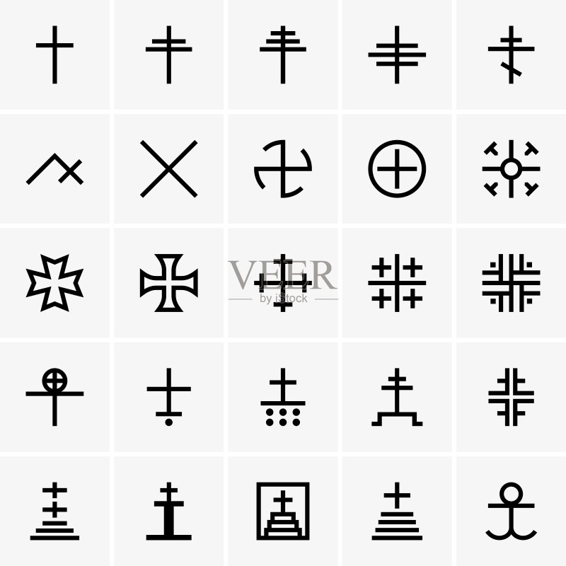 基督教十字架图标素材