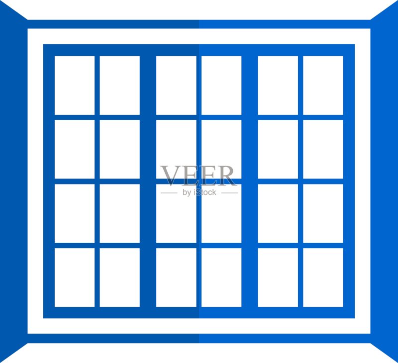 窗户图标按钮标志符号概念图标素材