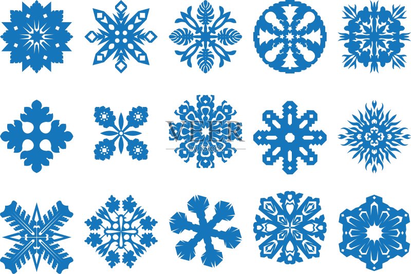 雪花图标合集图标素材