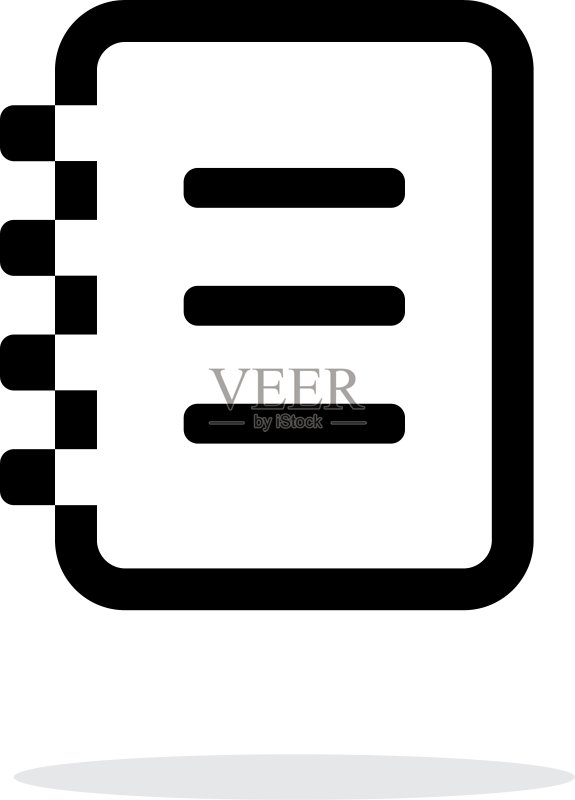 白色背景上的笔记本简约图标图标素材